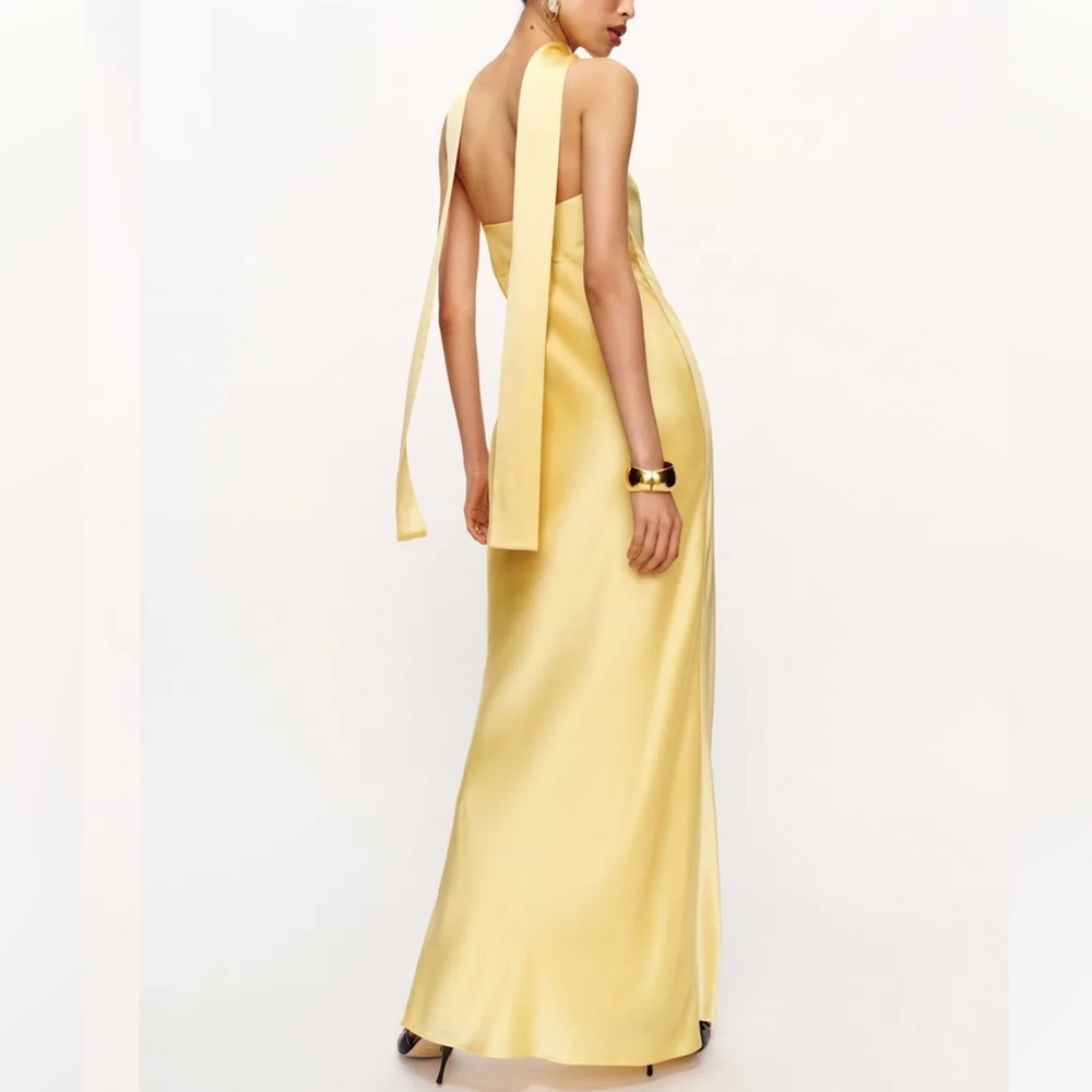 NEW NWT Reformation Oren 100% Silk Strapless Maxi Dress - Picture 2 of 4